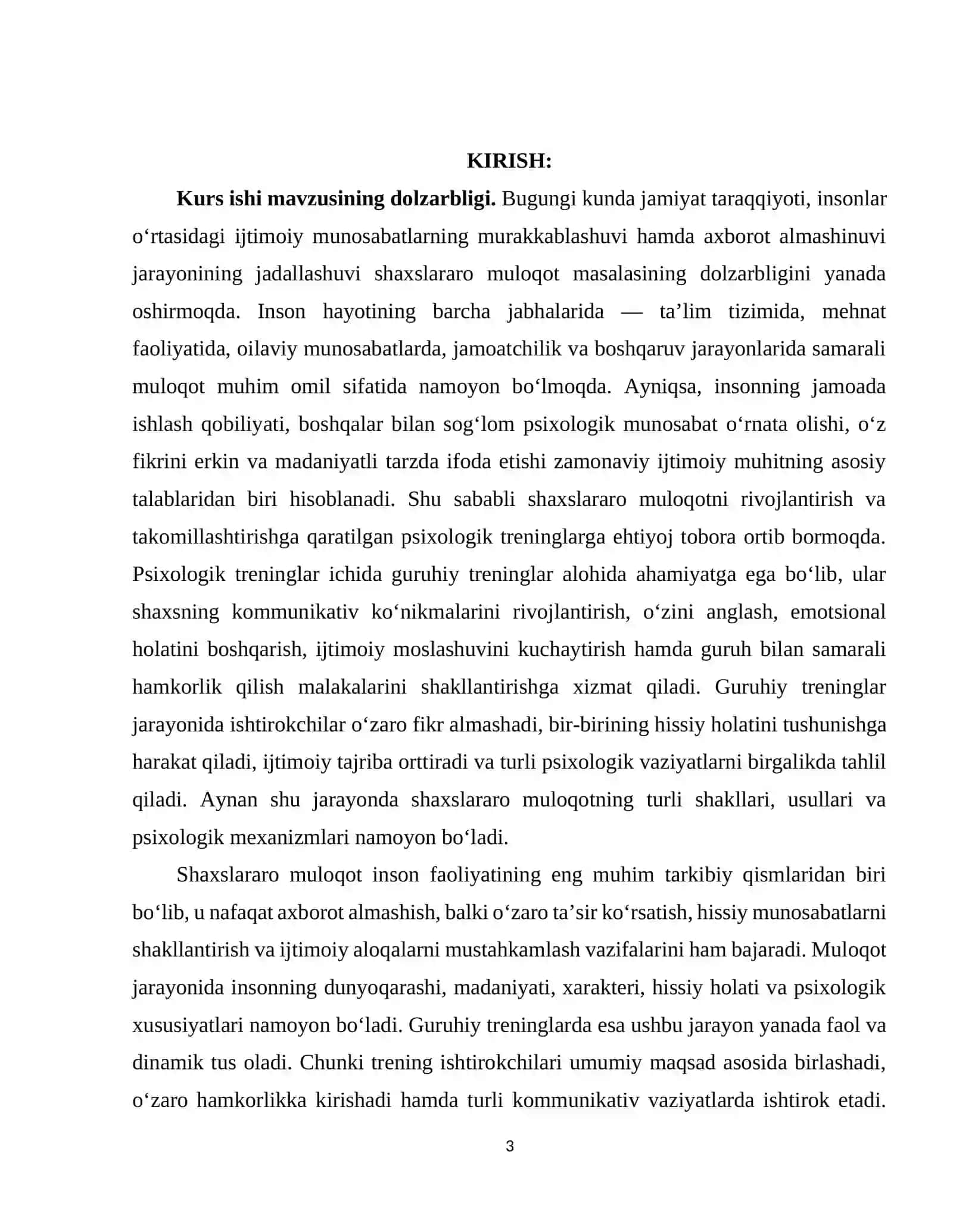Guruhiy treninglar jarayonida shaxslararo muloqotning o‘ziga xosligi 3