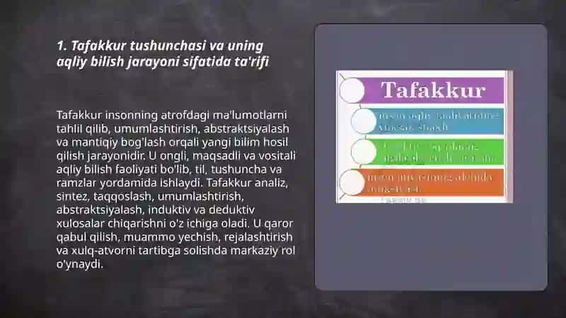 Tafakkur aqliy bilish jarayoni sifatida 3