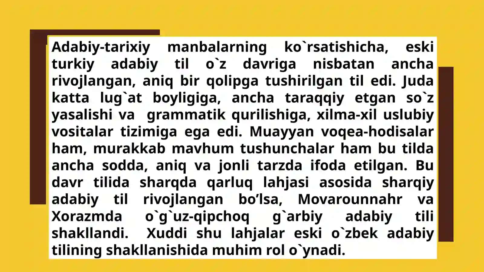 O`ZBEK ADABIY TILINING QADIMGI VA ESKITURKIYTIL DAVRLARI 3