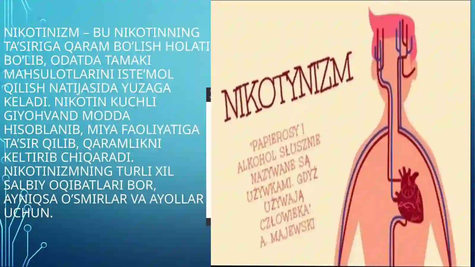 Nikotinizm va uning asoratlari: Oʻsmirlar va ayollar organizmiga ta’siri 3