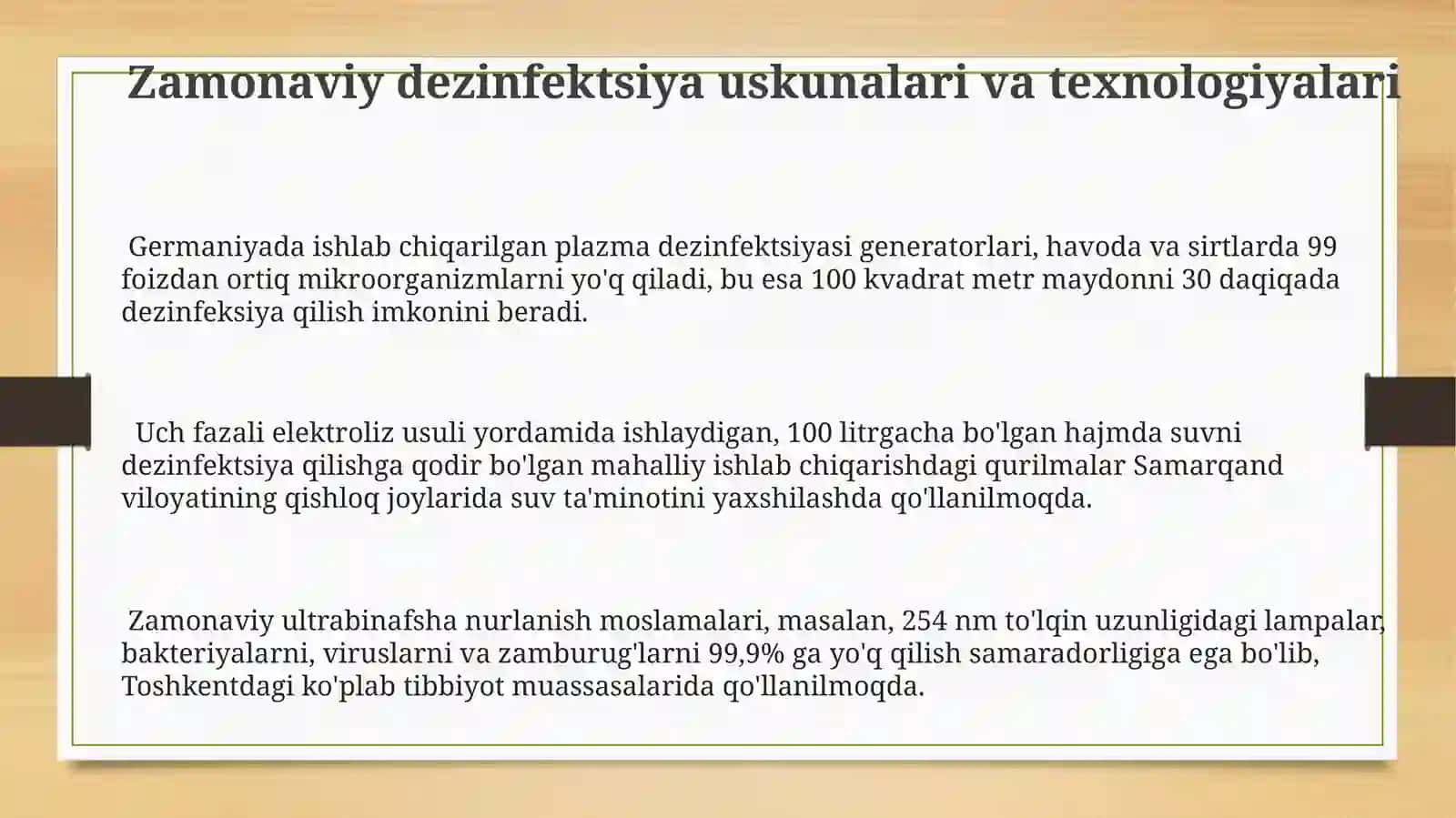 Dezinfektsiya xizmatlarini tashkil etishning asosiy tamoyillari 3