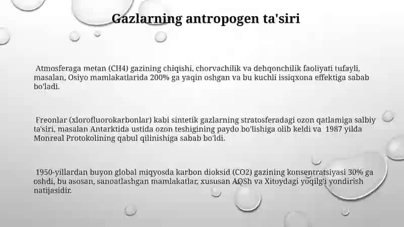 Atmosferaning gazlar tarkibi 3