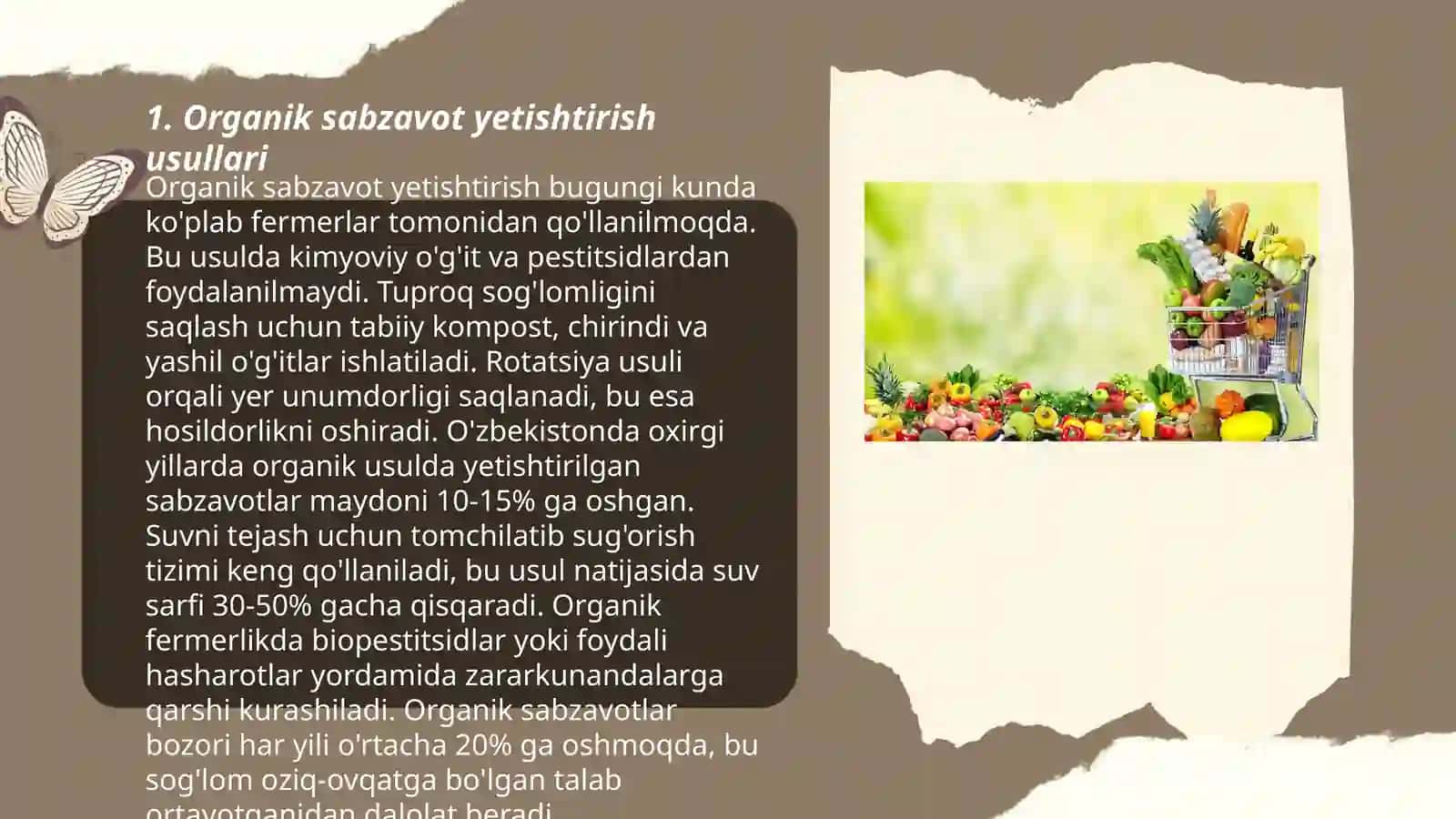 Organik sabzavotchilikda yetishtiriladigan ekin turlarining bogʻliqlik tomonlari 3