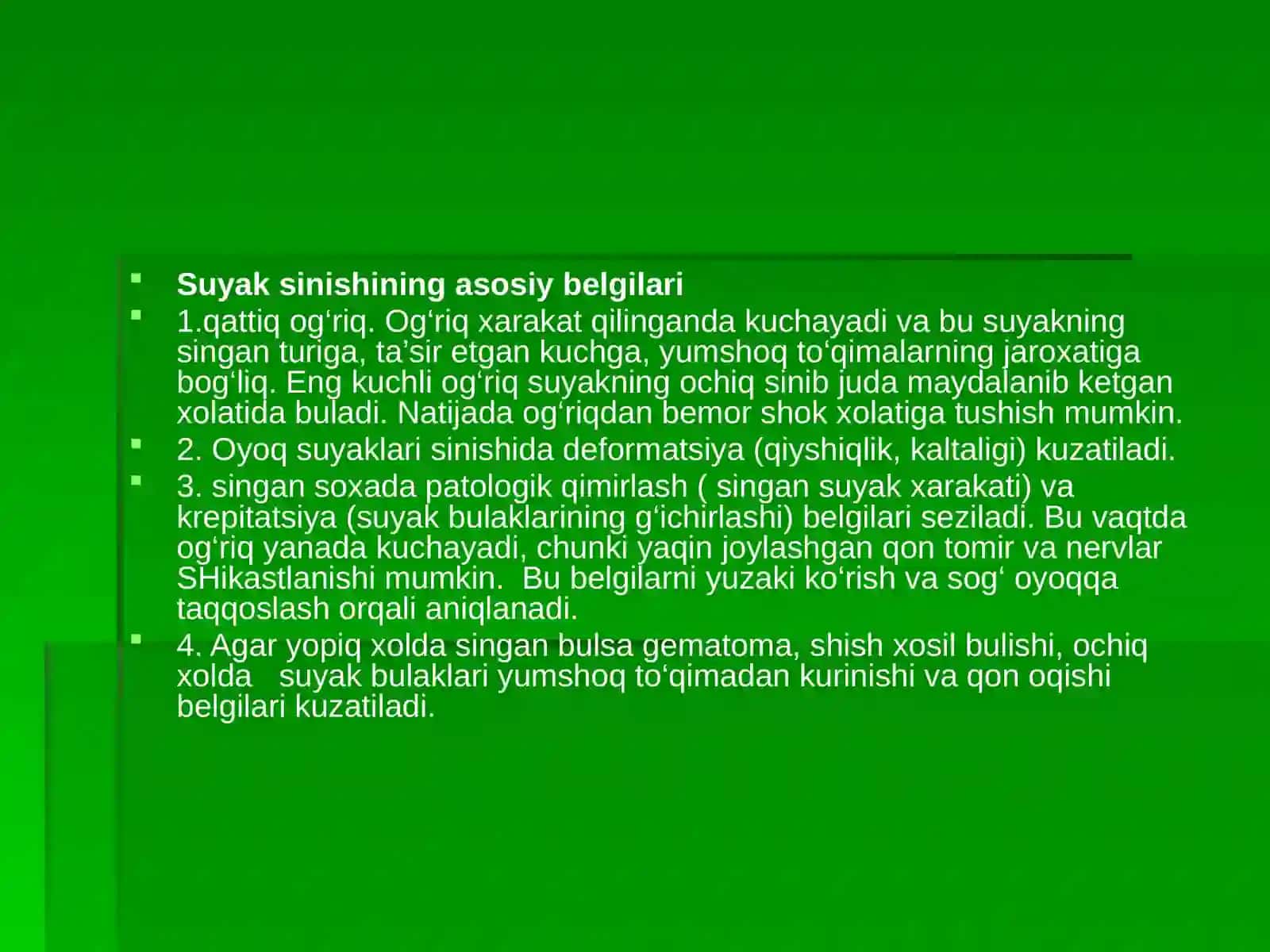 Чиқиш ва синишлар. Уларнинг турлари 3