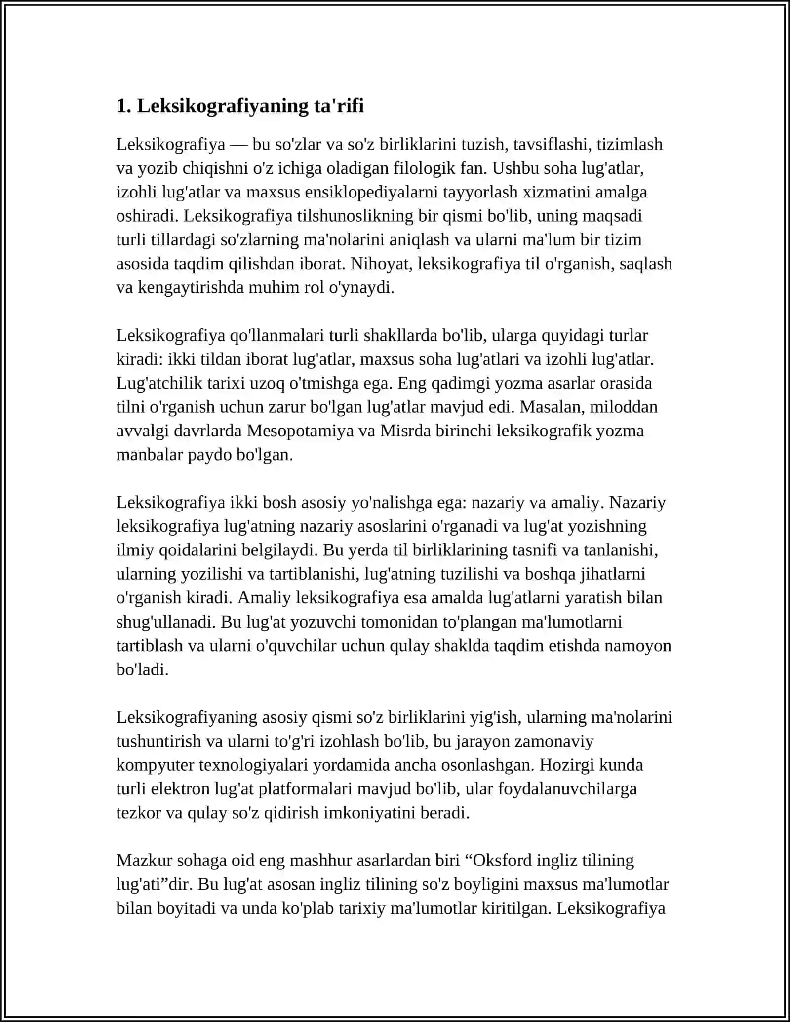 TILNING LUG'AT TARKIBI LEKSIKOGRAFIYA LUG'AT TURLARI 3