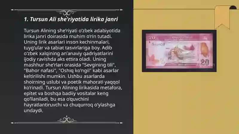 Tursun Ali sheʼriyatining janr xususiyatlari. 3