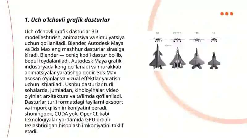 Uch oʻlchovli grafik dasturlar 3