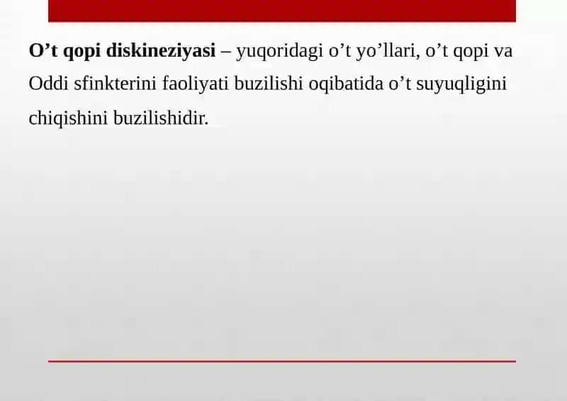 Oʼt Yoʼllari Diskineziyasi 3