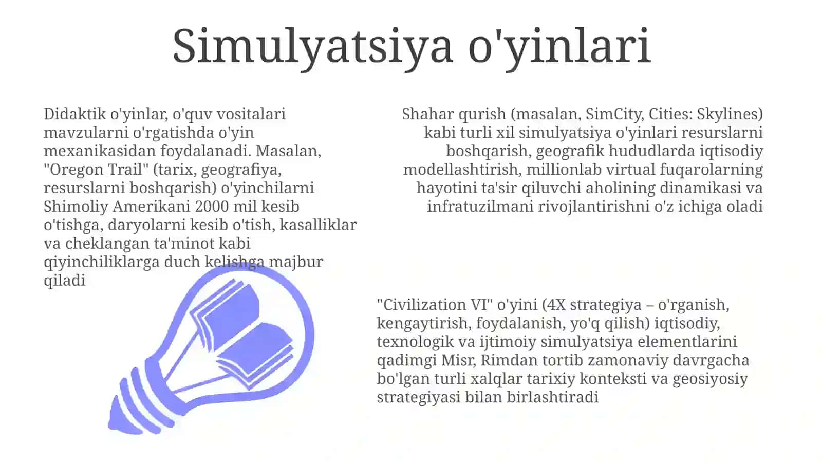 Didaktik o'yin turlari 3