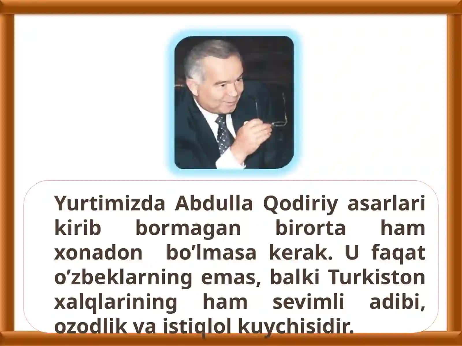 10-sinf Adabiyot fanidan Abdulla Qodiriyning O'tgan kunlar romani dars taqdimoti 3