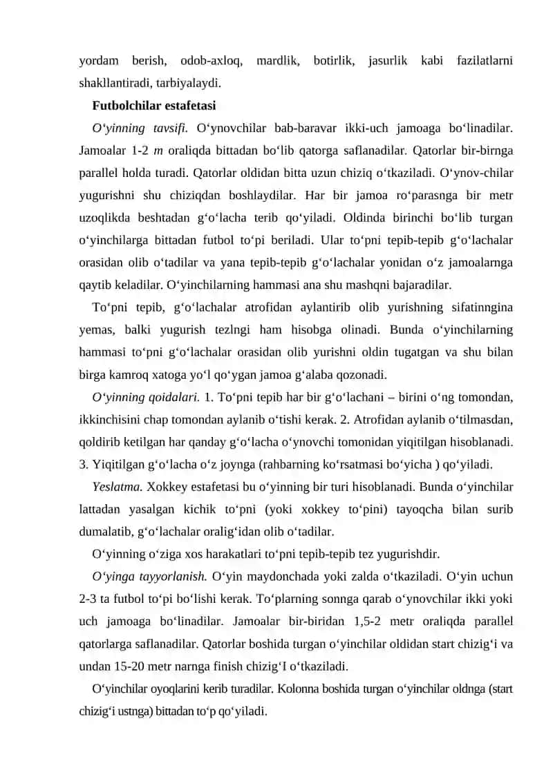 Sport bayramlarini o‘tkazishda harakatli o‘yinlardan foydalanish 3