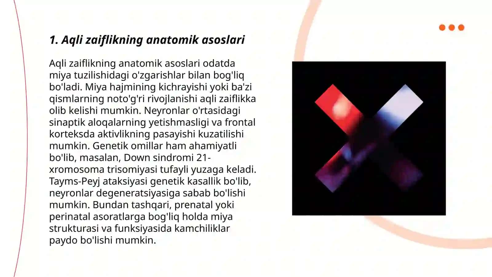 Aqli zaiflikdagi bosh miya tuzilishi va morfologiyasidagi buzilishlari 3