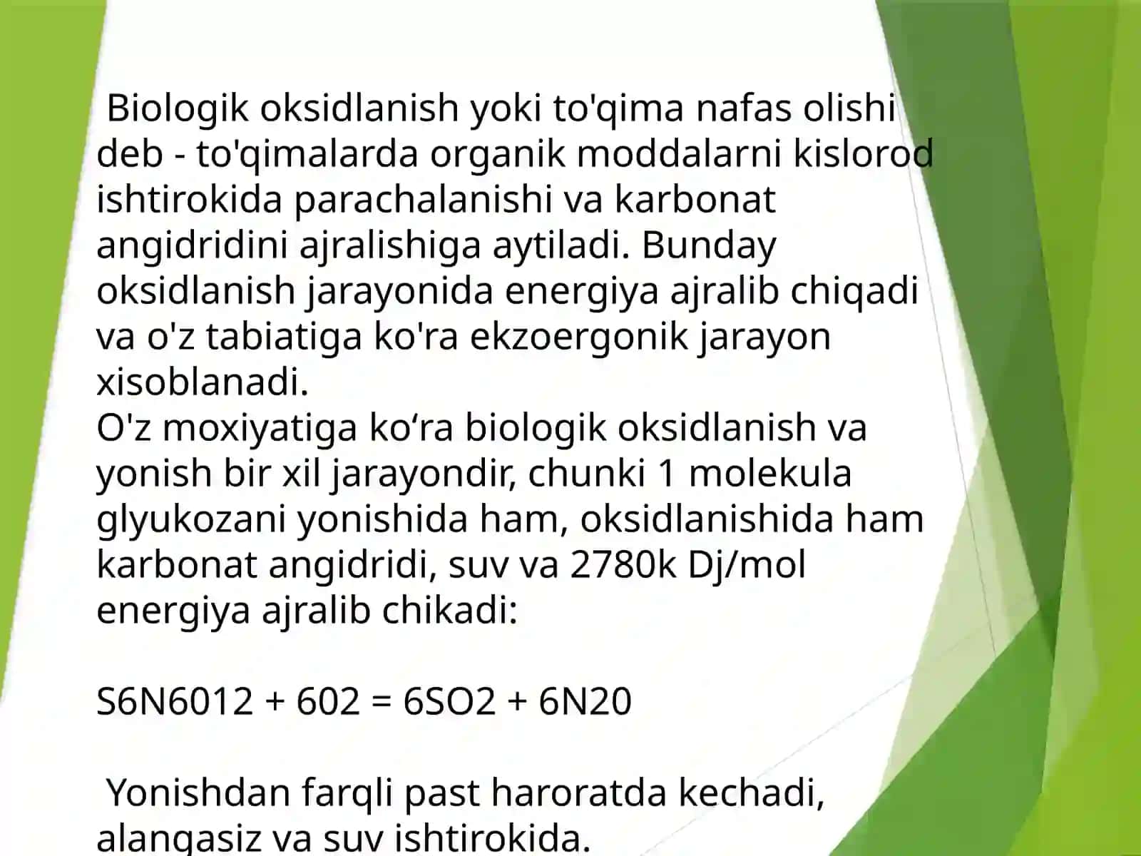 Biologik oksidlanish jarayonlari 3