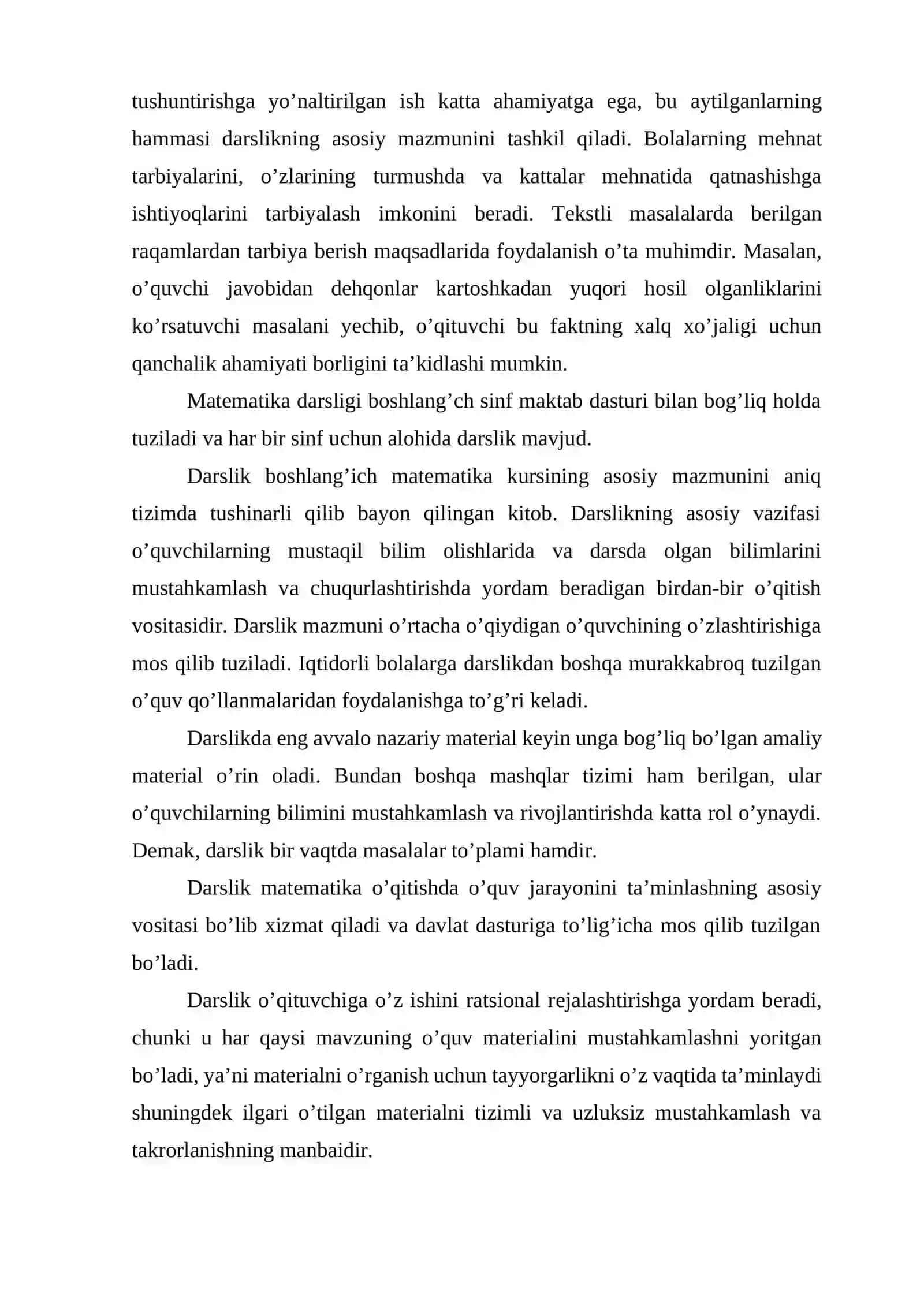 Boshlang’ich sinfda matematika darslarida qo’llaniladigan o’quv vositalari va ularning vazifalari 3