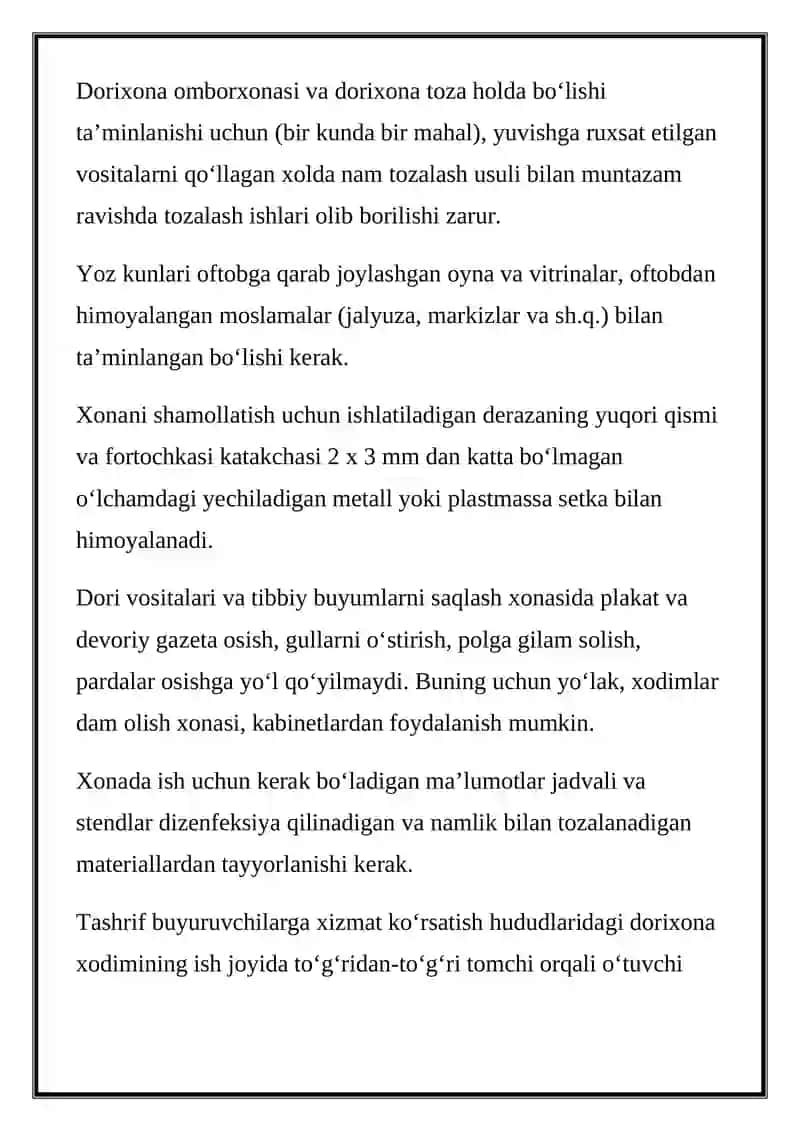 FARMATSEVTIK KORXONALAR VA DORIXONA XONALARI MIKROIQLIMINING AHAMIYATI 3