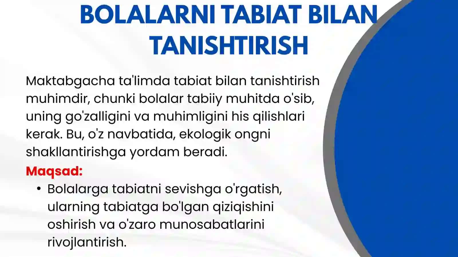 MAKTABGACHA TA'LIM TASHKILOTIDA TABIAT BILAN TANISHTIRISHDA AMALIY METOD 3
