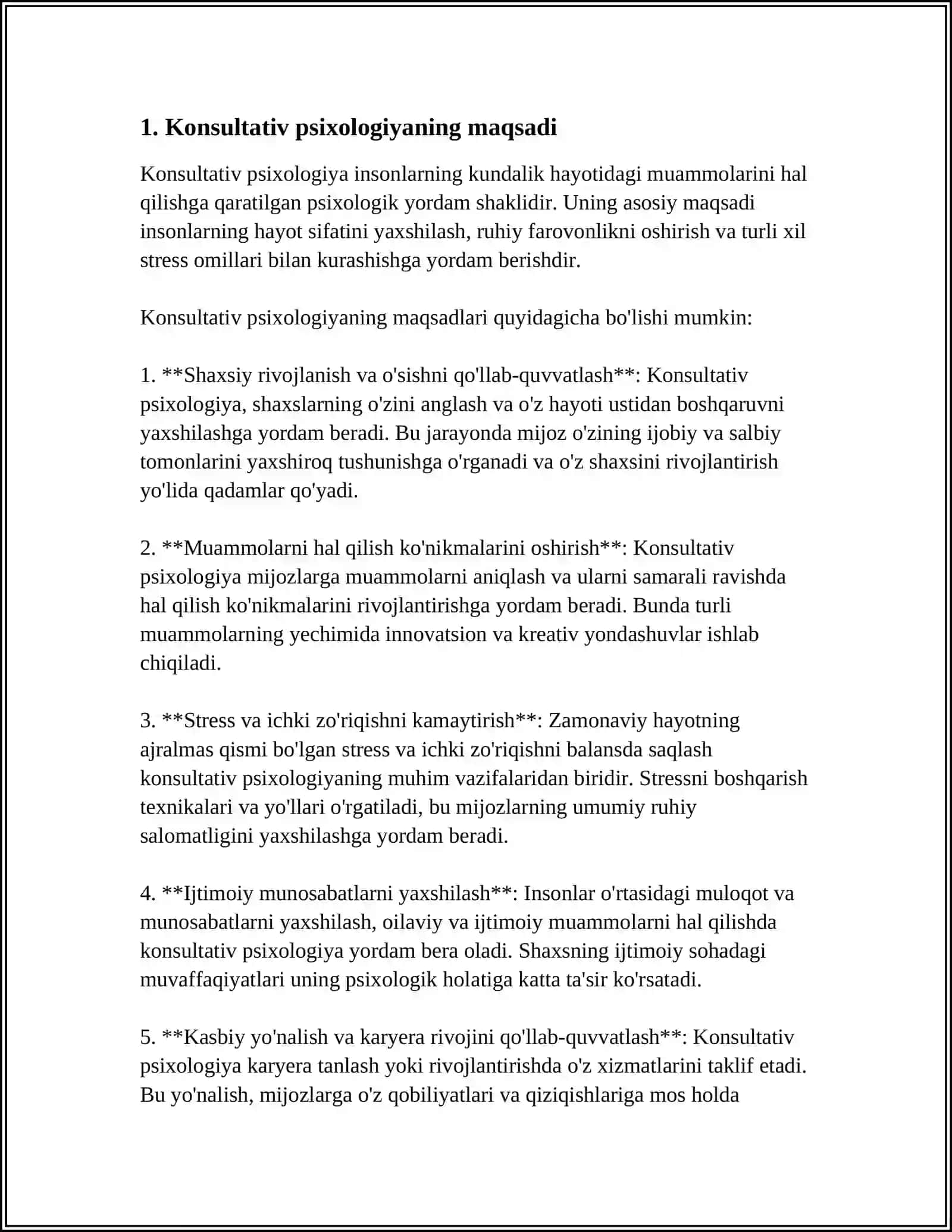 Konsultativ Psixologiya: Maqsadi va Yordam Turlari 3