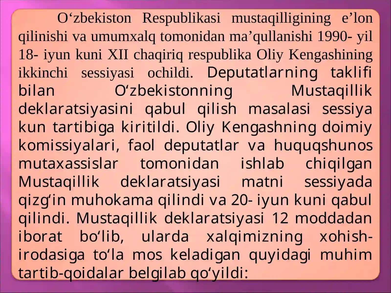O‘zbekiston mustaqilligi va ta’lim-tarbiyaga  yangicha yondashuv 3