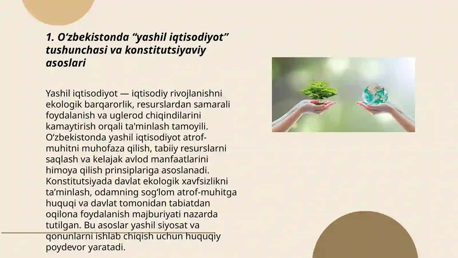 Oʻzbekistonda “yashil iqtisodiyot”ning huquqiy asoslari 3
