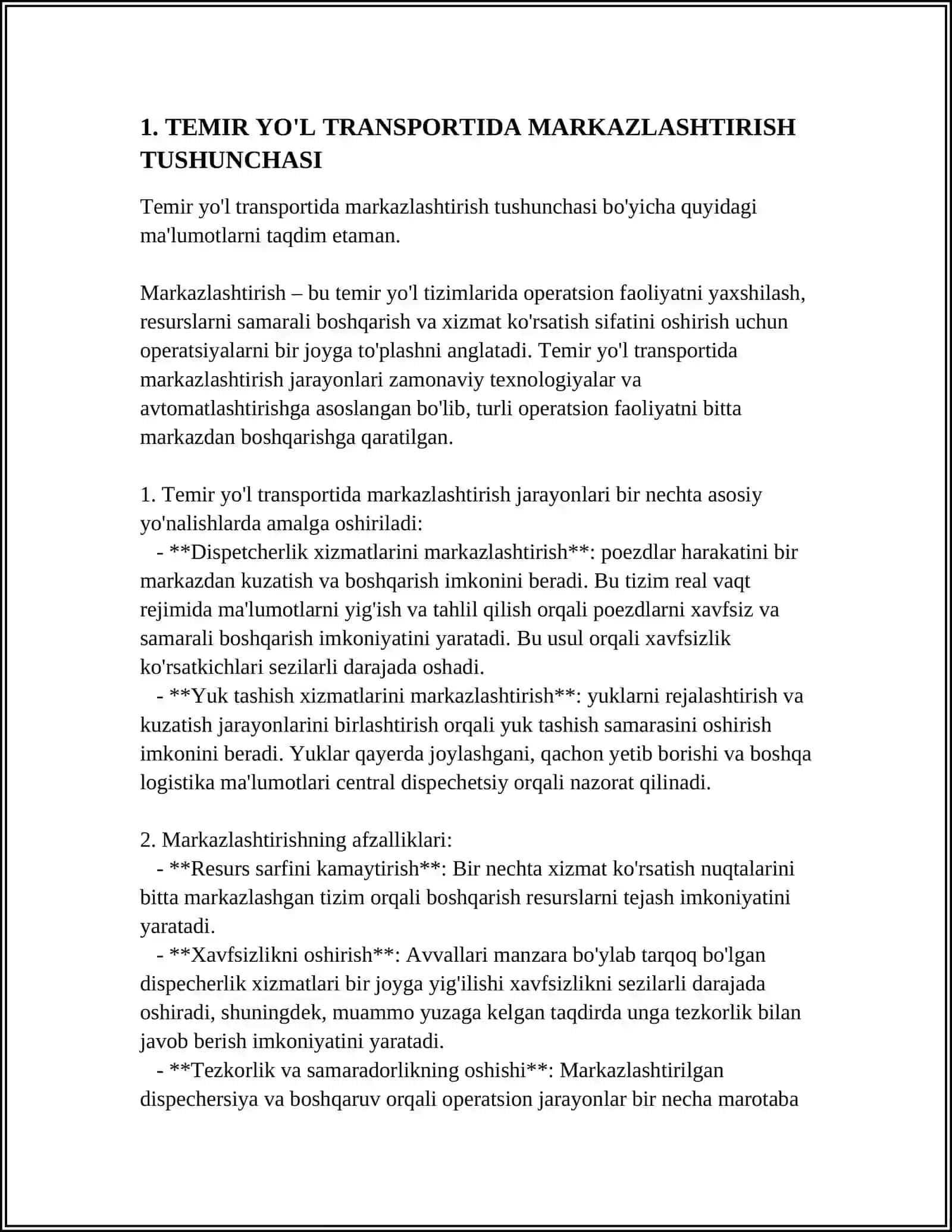 TEMIR YO‘L TRANSPORTIDAGI ZAMONAVIY ELEKTR MARKAZLASHTIRISH TIZIMLARI 3