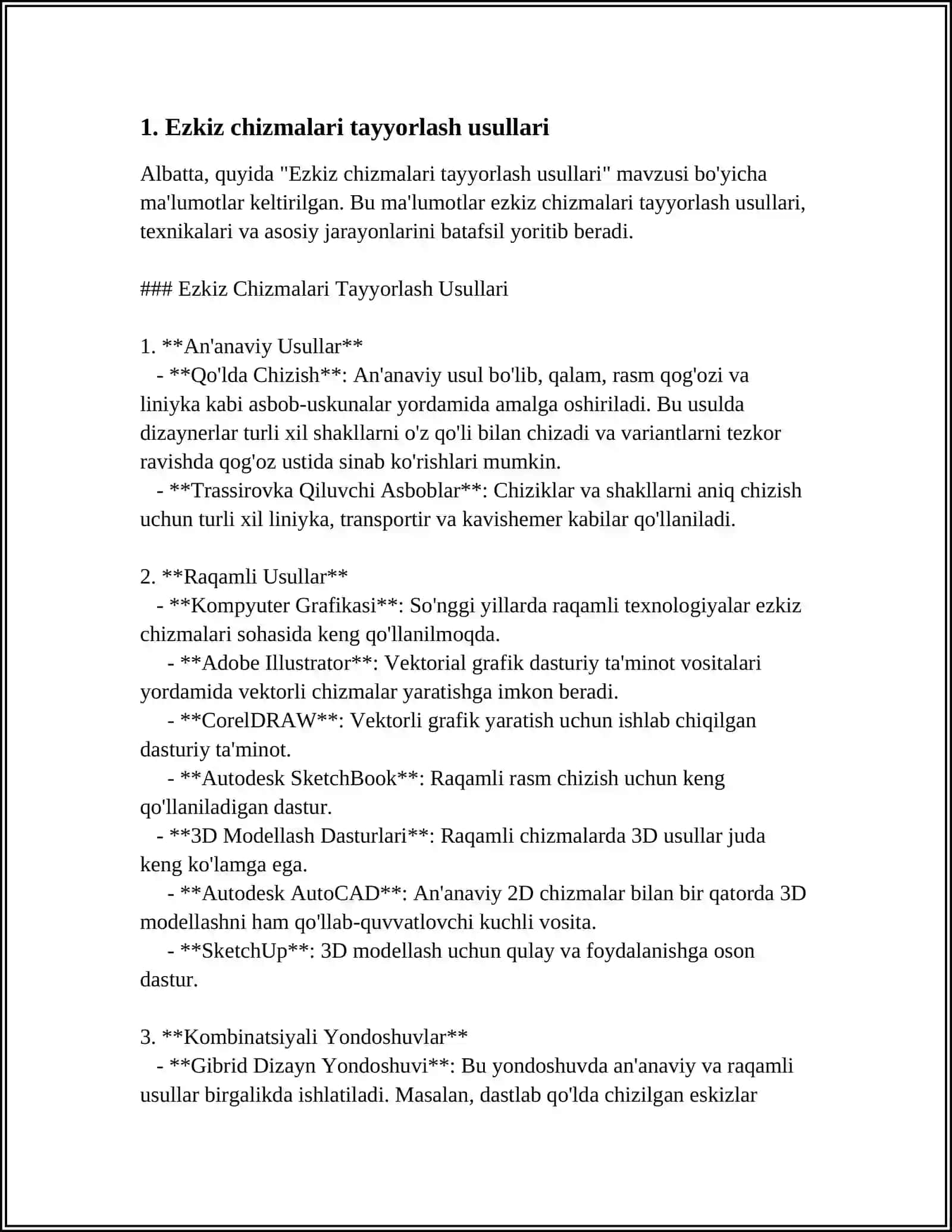 DETALNING ESKIZLARNI BAJARISH DETALNING ISH CHIZMALARI 3