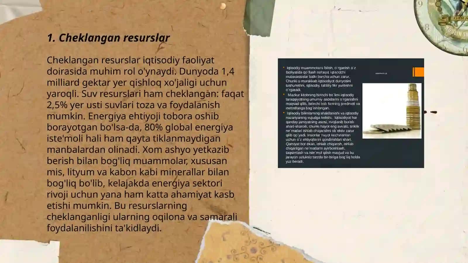 Cheklangan resurslar iqtisodiy faoliyatda 3