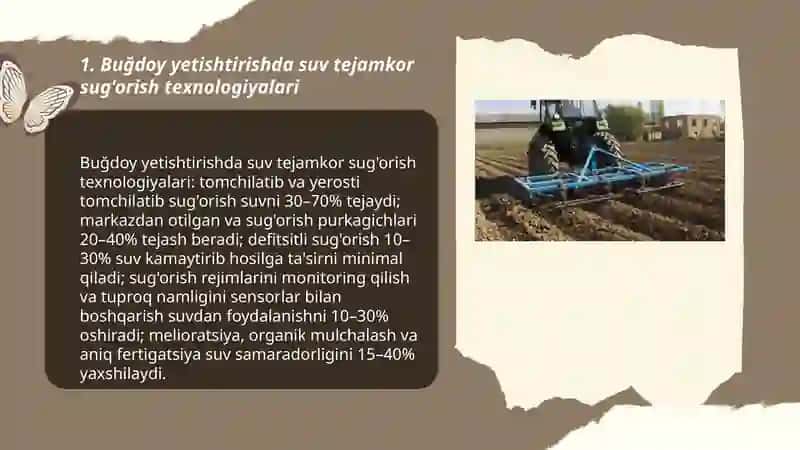 Buğdoy yetishtirishda resurs tejamkorlik texnologiyalari 3
