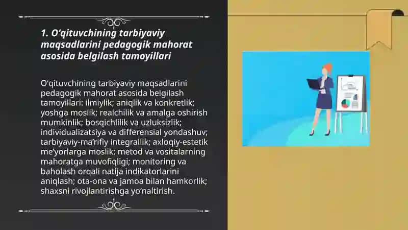 Abdiolimova Marvaridning pedagogik mahorat fanidan tayyorlagan taqdimoti 3