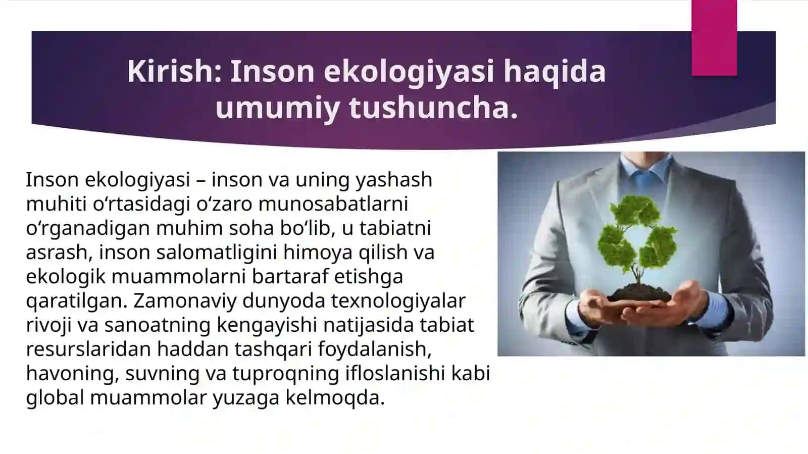 Inson Ekologiyasi Haqida 3
