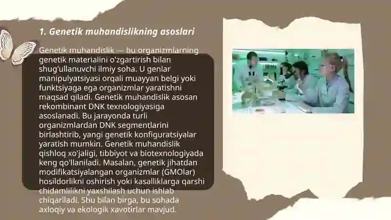 Genetik injeneriya va Bioyexnologiya 3