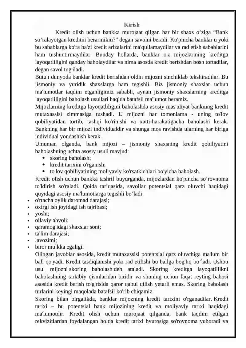 Kreditga layoqatlilikni moliyaviy koeffitsiyentlarda baholash 3