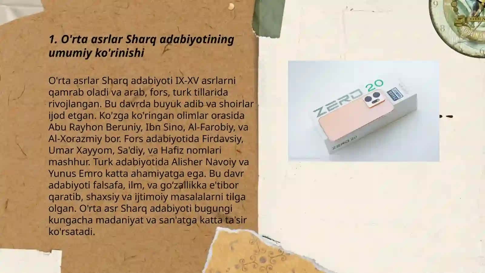 6-mavzu: O‘rta asrlar Sharq adabiyoti 3