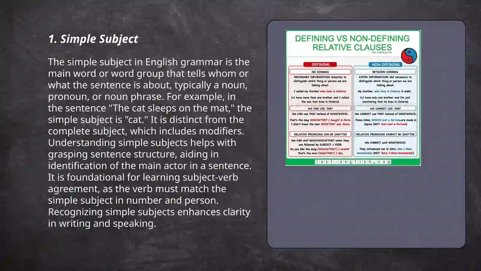 Part of sentences and parts of speech. Types of predicates and subjects 3