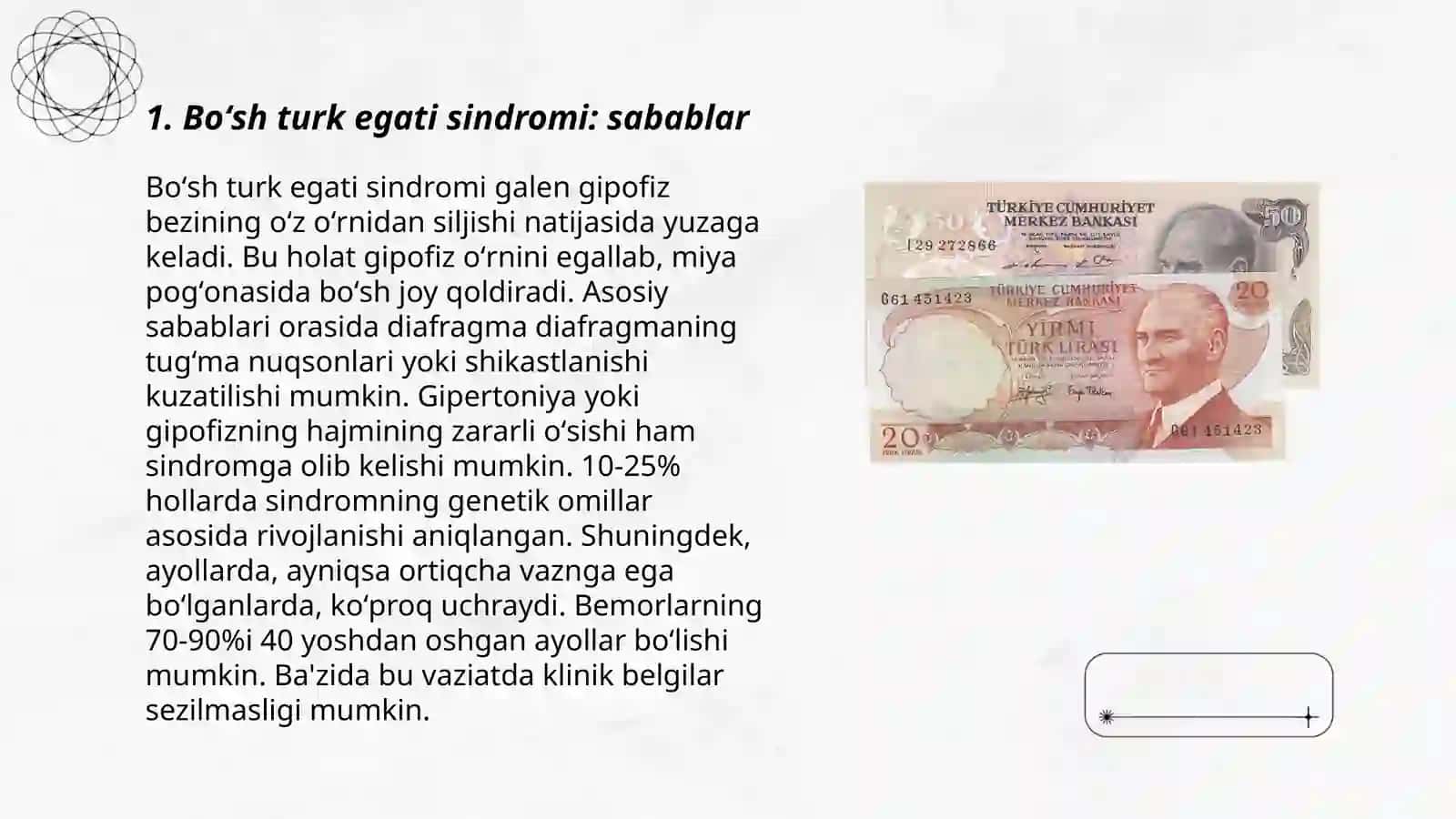 Boʻsh turk egati sindromi 3