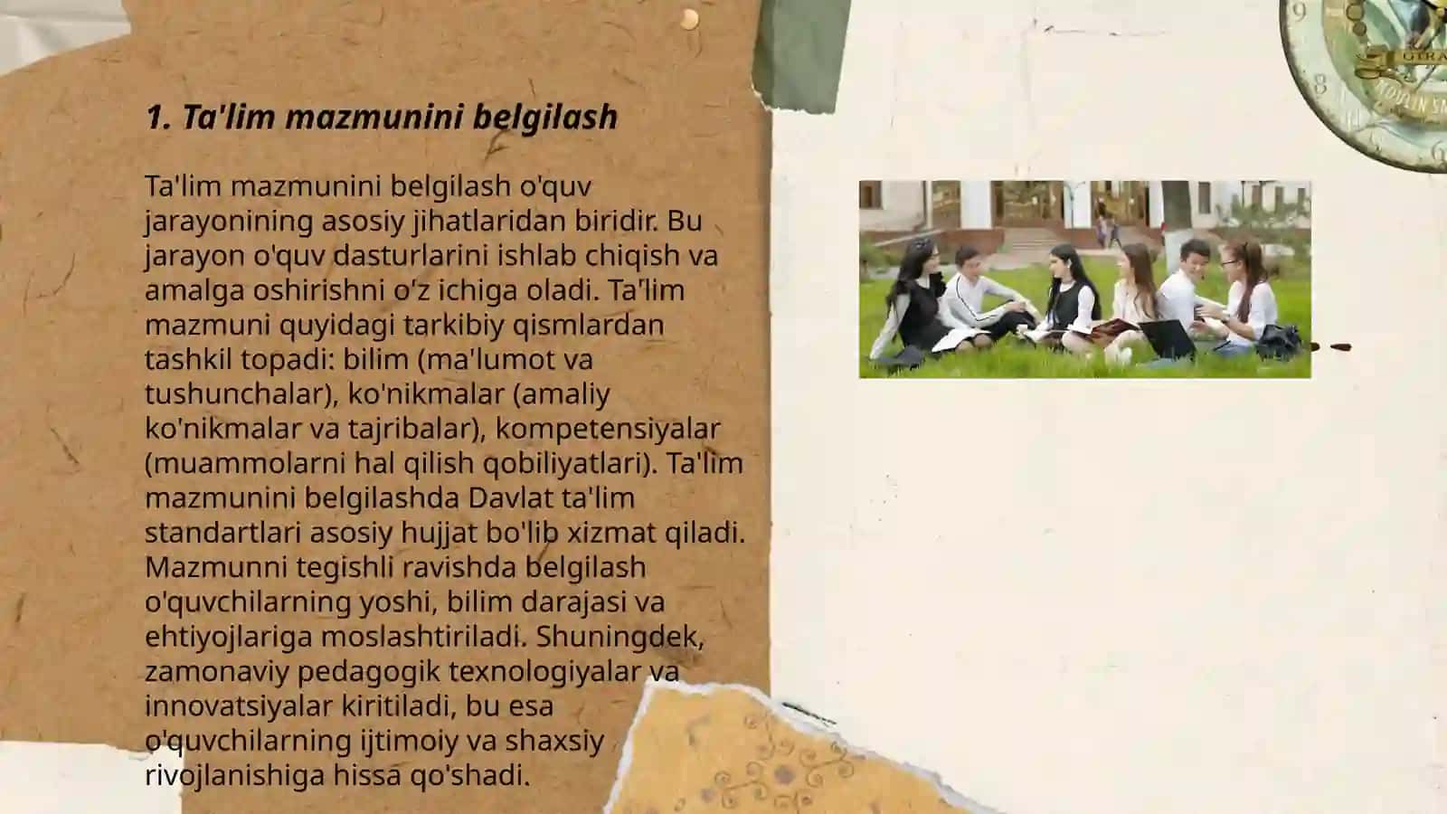 Ta'lim mazmunini belgilash 3