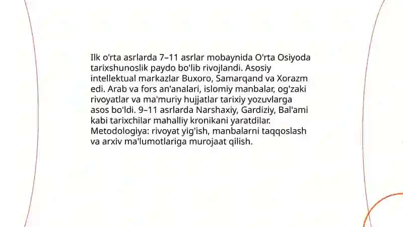 O'rta Osiyoda Tarix Fani 12-14 Asrlarda 3