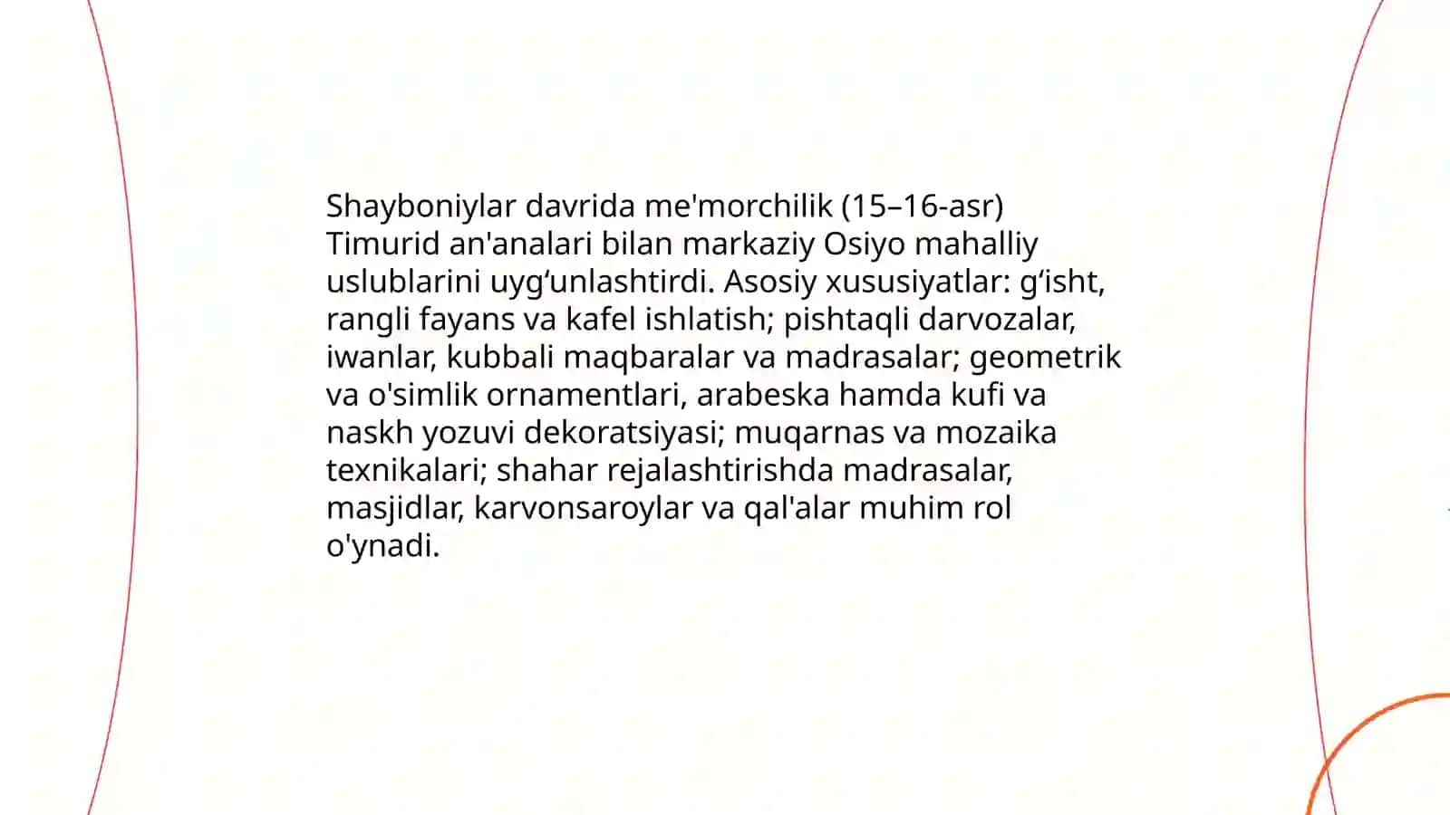 Shayboniylar davrida me'morchilik 3