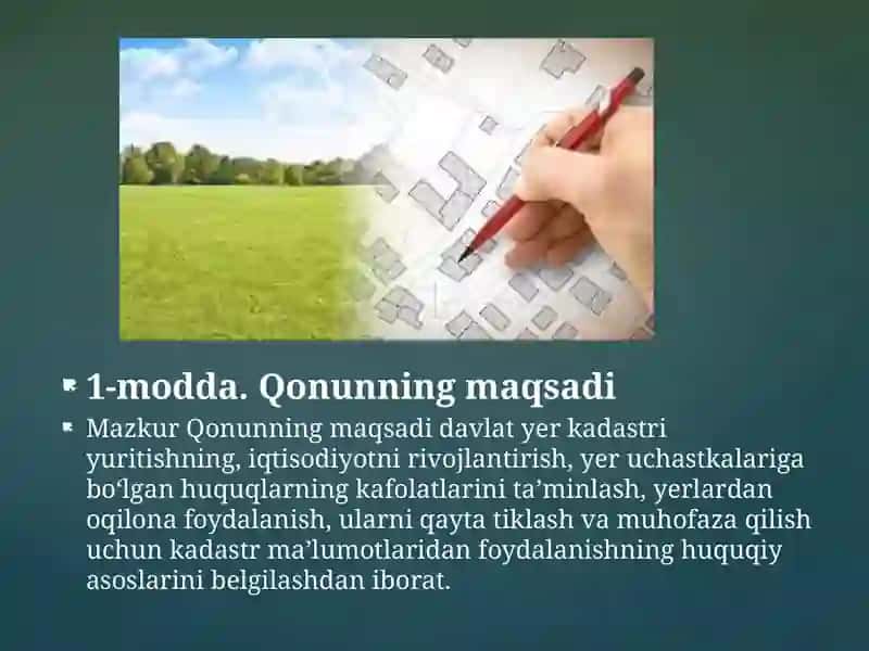 Davlat yer kadastri yaratish va yuritishning normativ-huquqiy asoslari 3