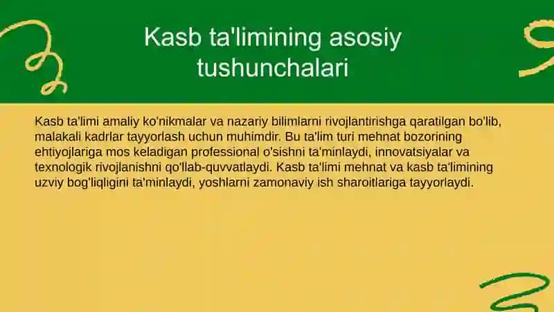 Mehnat va kasb ta'limining uzviy bog'liqligi 3
