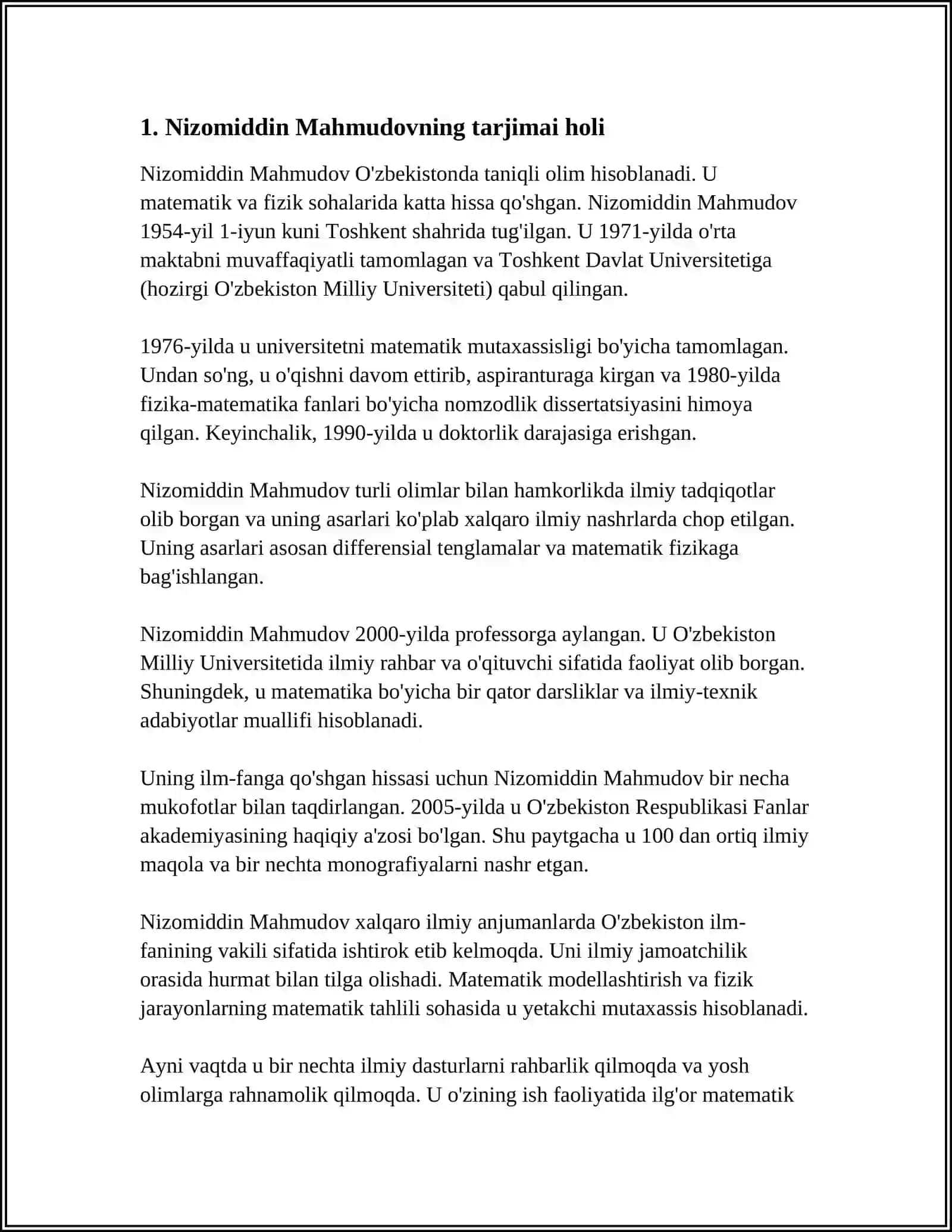 NIZOMIDDIN MAHMUDOVNING O'ZBEK TILSHUNOSLIGI RIVOJIGA QO'SHGAN HISSASI 3
