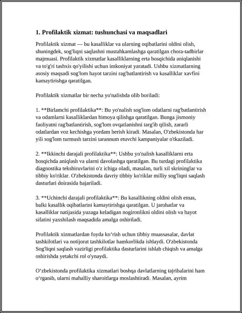 PROFILAKTIK XIZMAT 3
