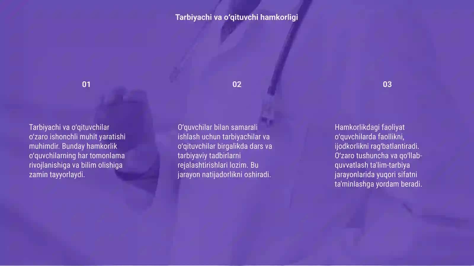 Tarbiyachi va oʻqituvchi hamkorligi 3