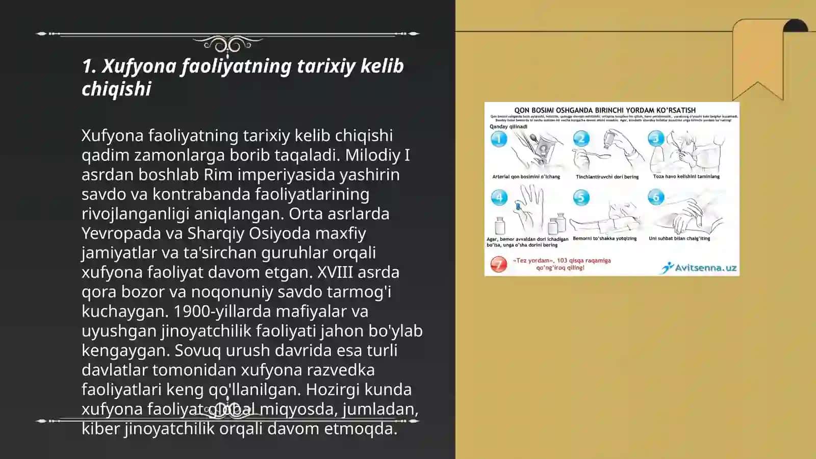 Xufyona faoliyatning kelib chiqishi sabablari, maqsadlari va amal qilish soxalari 3