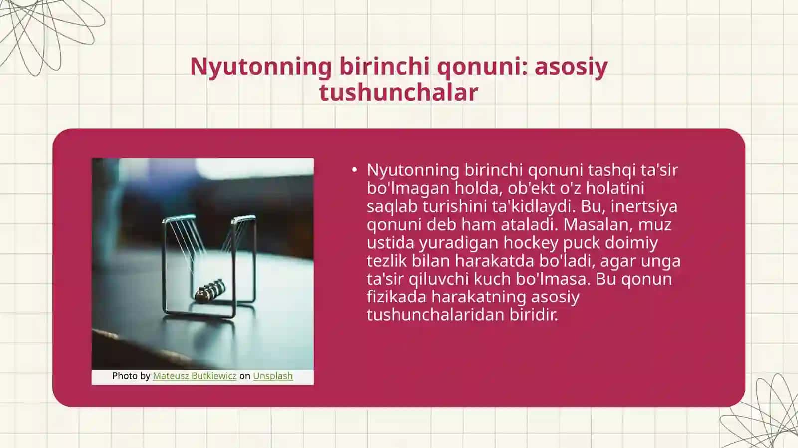 Nyutonning dinamika qonunlari va ularning mazmuni 3