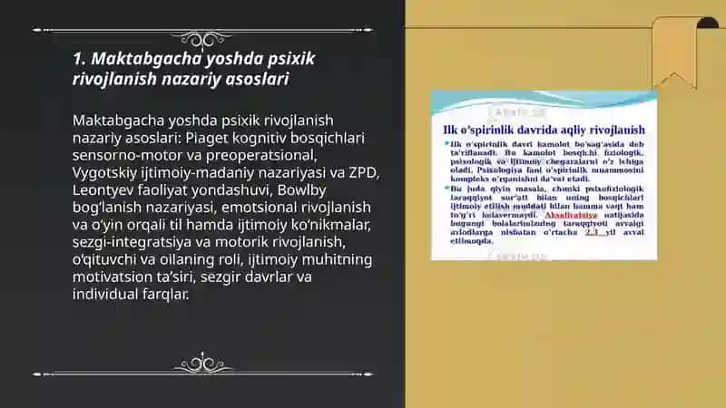 Maktabgacha yosh davrda psixik rivojlanish 3