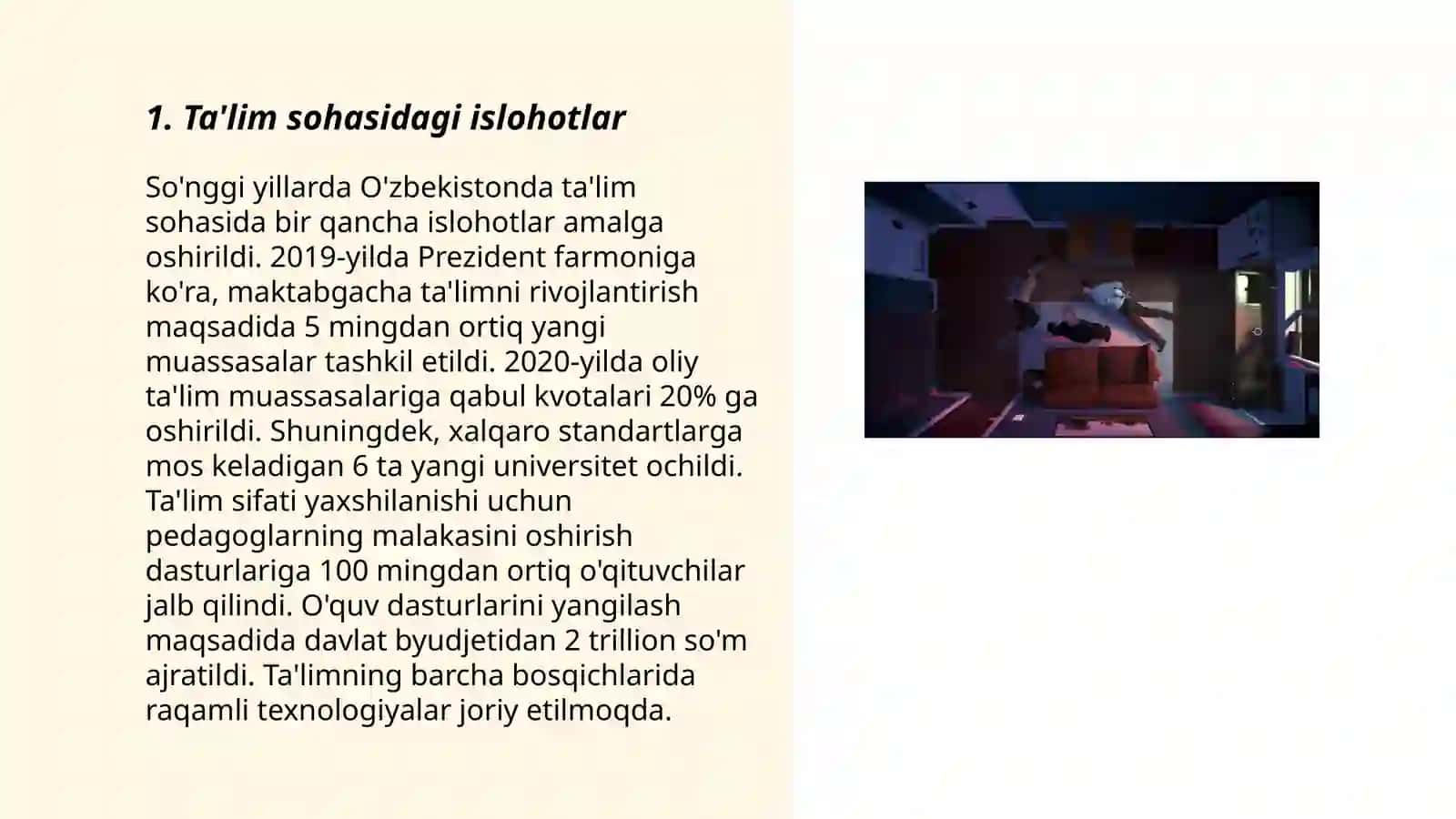 Ta'lim sohasidagi islohotlar 3