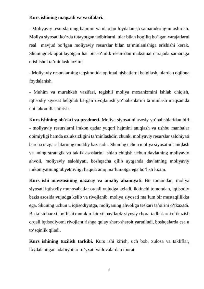 Moliya mexanizmi, uning tarkibiy qismlari, elementlari va moliyaviy siyosatni amalga oshirishdagi roli 3