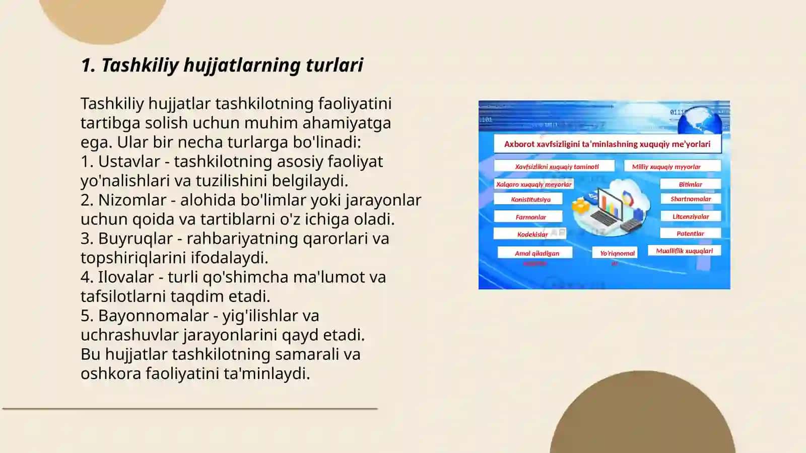 Tashkiliy hujjatlar, ularni rasmiylashtirish 3