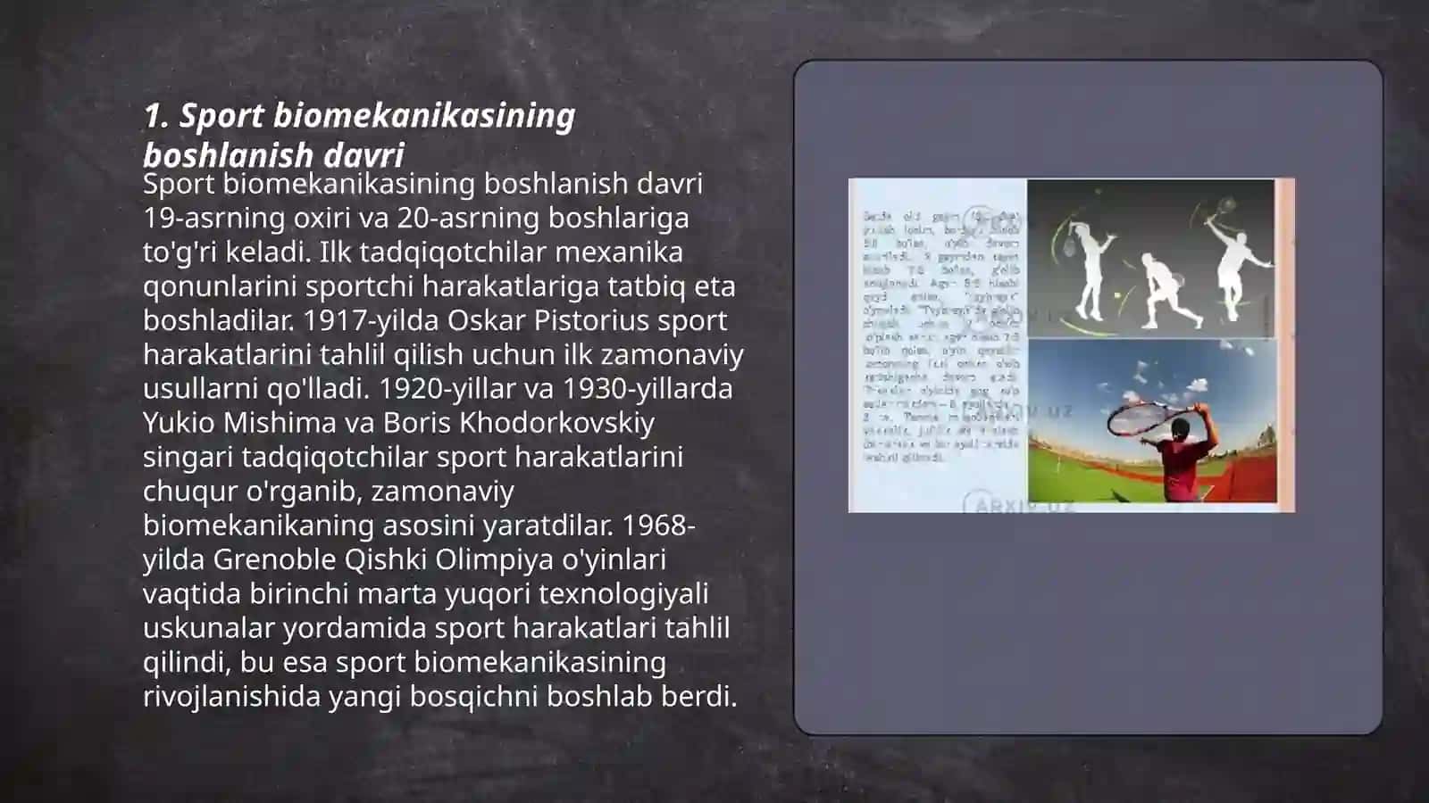 Sport biomexanikasining rivojlanish tarixi 3