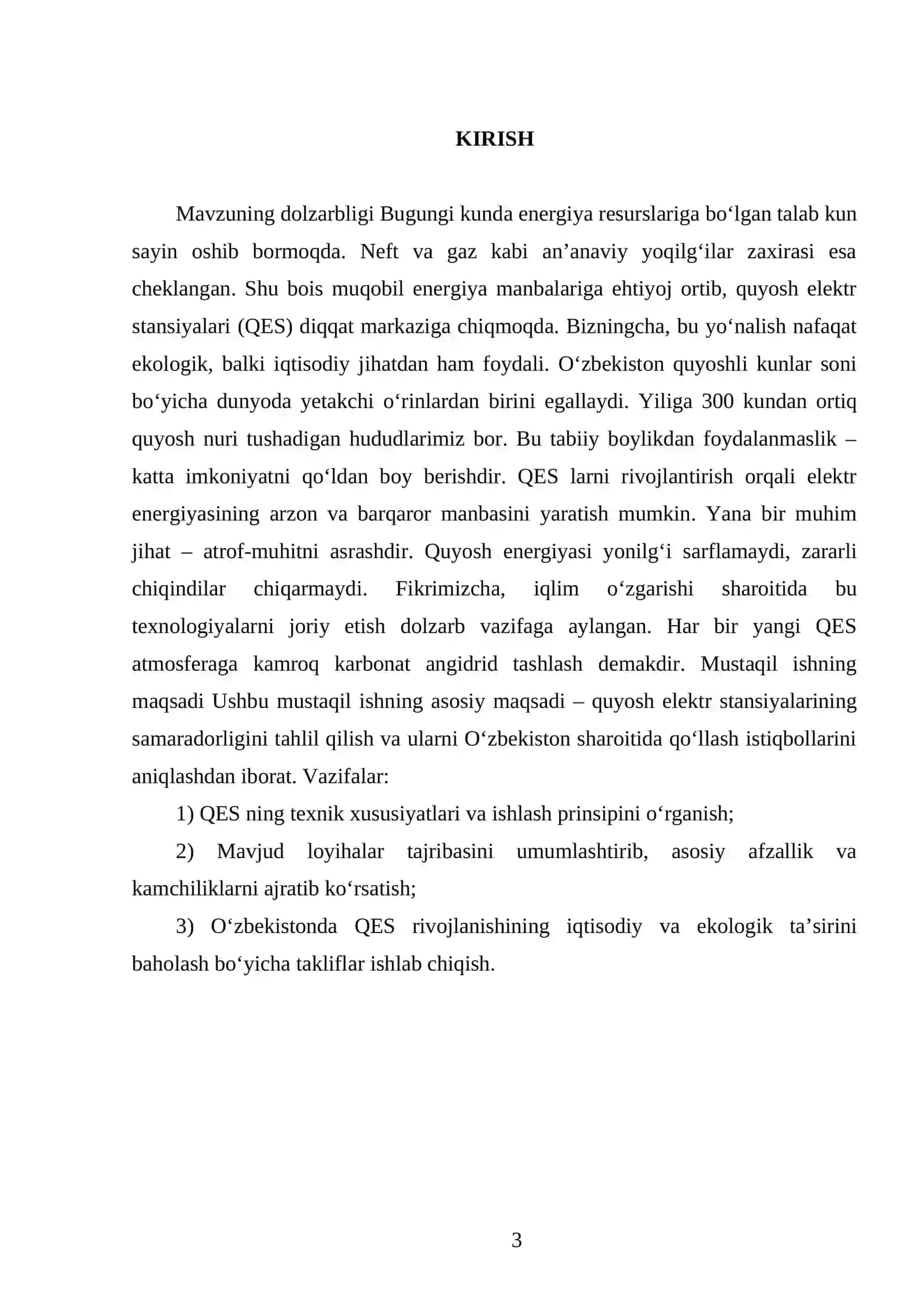 Quyosh elektr stansiyalari (qes) 3